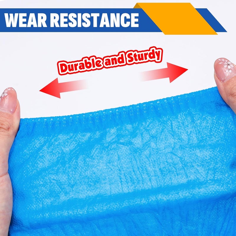 NUITPY 300 Pack(150 Pairs) Shoe Covers Disposable, Non-woven Fabric Shoes Covers for Indoor, Blue Durable & Reusable Disposable Boot & Shoe Covers, Larger Size Fits Various Shoes - Image 4